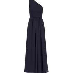 Dark Blue Prom dress size 6 women / one shoulder