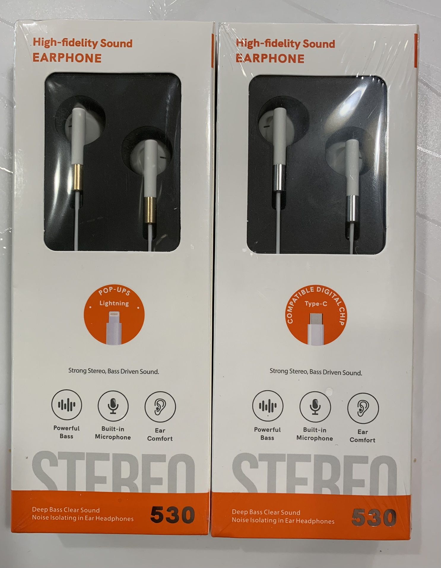 Earphone For iPhone And Samsung With Microphone And Noise Cancelling