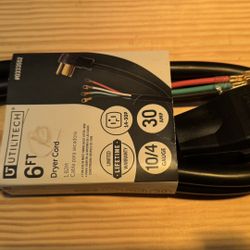Dryer Cord 6ft.  10/4 Gauge 30 Amp (NEW)