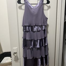 New Purple Satin Cocktail Dress