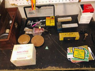 Lot Of Vintage Reloading Equipment And Patches