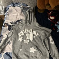 Gray Sp5der Hoodie