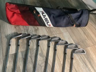 Complete Right-Handed Men's Golf Club Set with Fila Stand Bag - Perfect Beginner Starter Kit