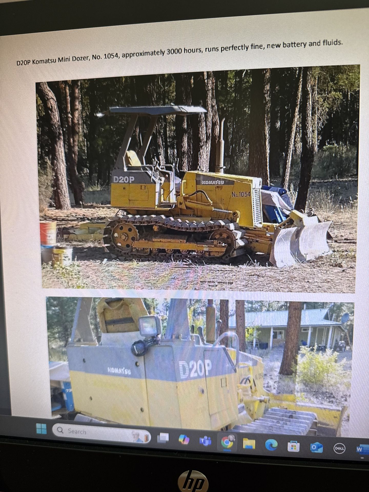 D20P Komatsu Mini Dozer