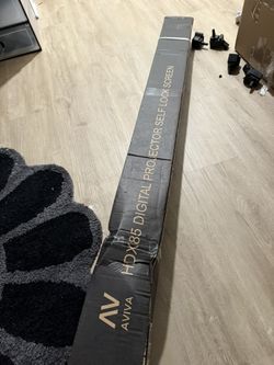 Aviva Movie White Projector Screen-self locking.