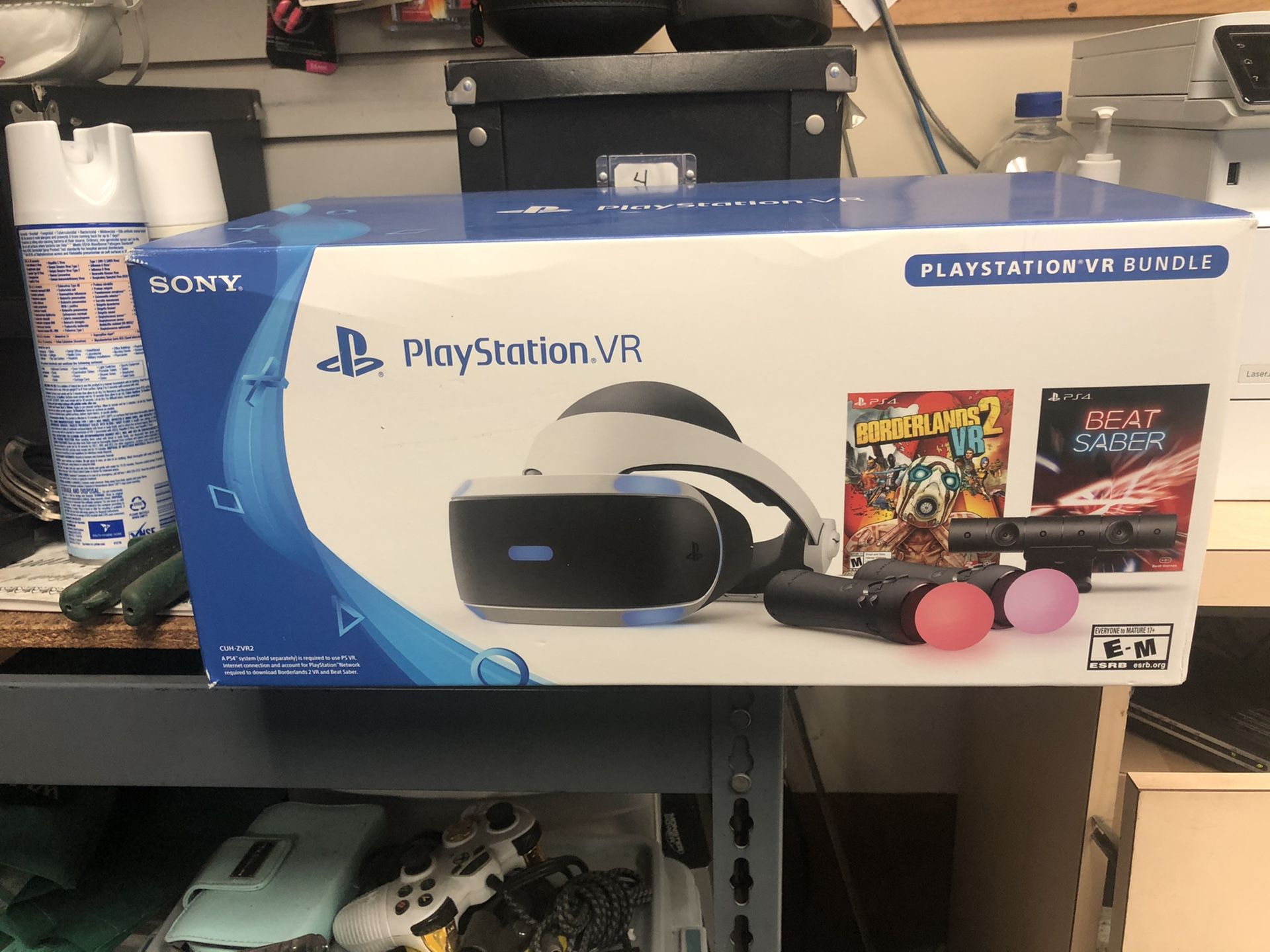 VR HeadSet, Electronics Sony in Box New W/2 Games Beat Saber