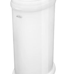 Ubbi Stainless Steel Diaper Pail, Odor Locking, No Special Bag Required, Award-Winning, Registry Must-Have, White