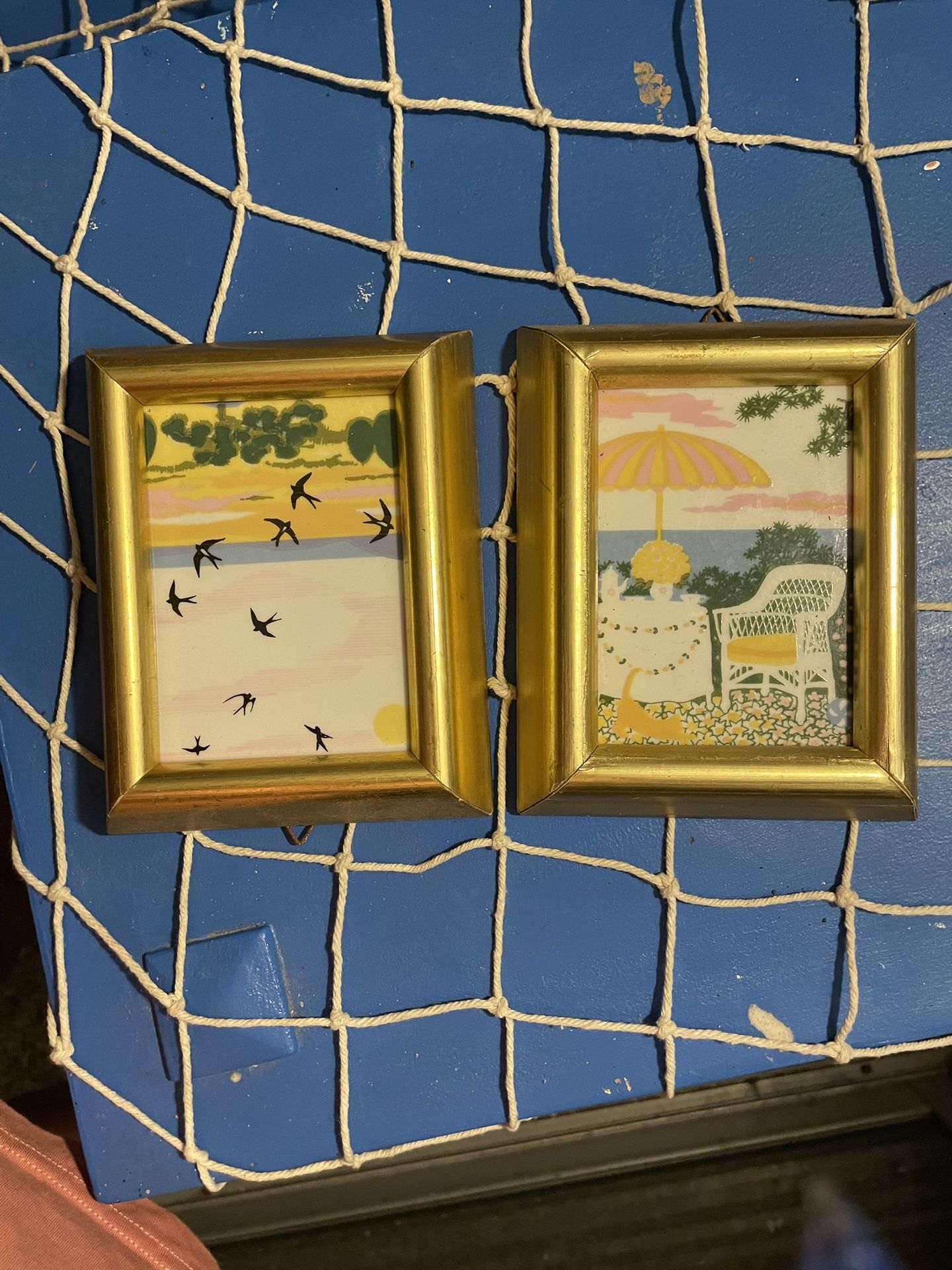 Vintage Porsgrund Norwegian Porcelain Art Tiles by Anne Marie Ødegaard 