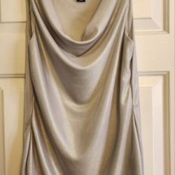 White House Black Market Silver Blouse, Sz S