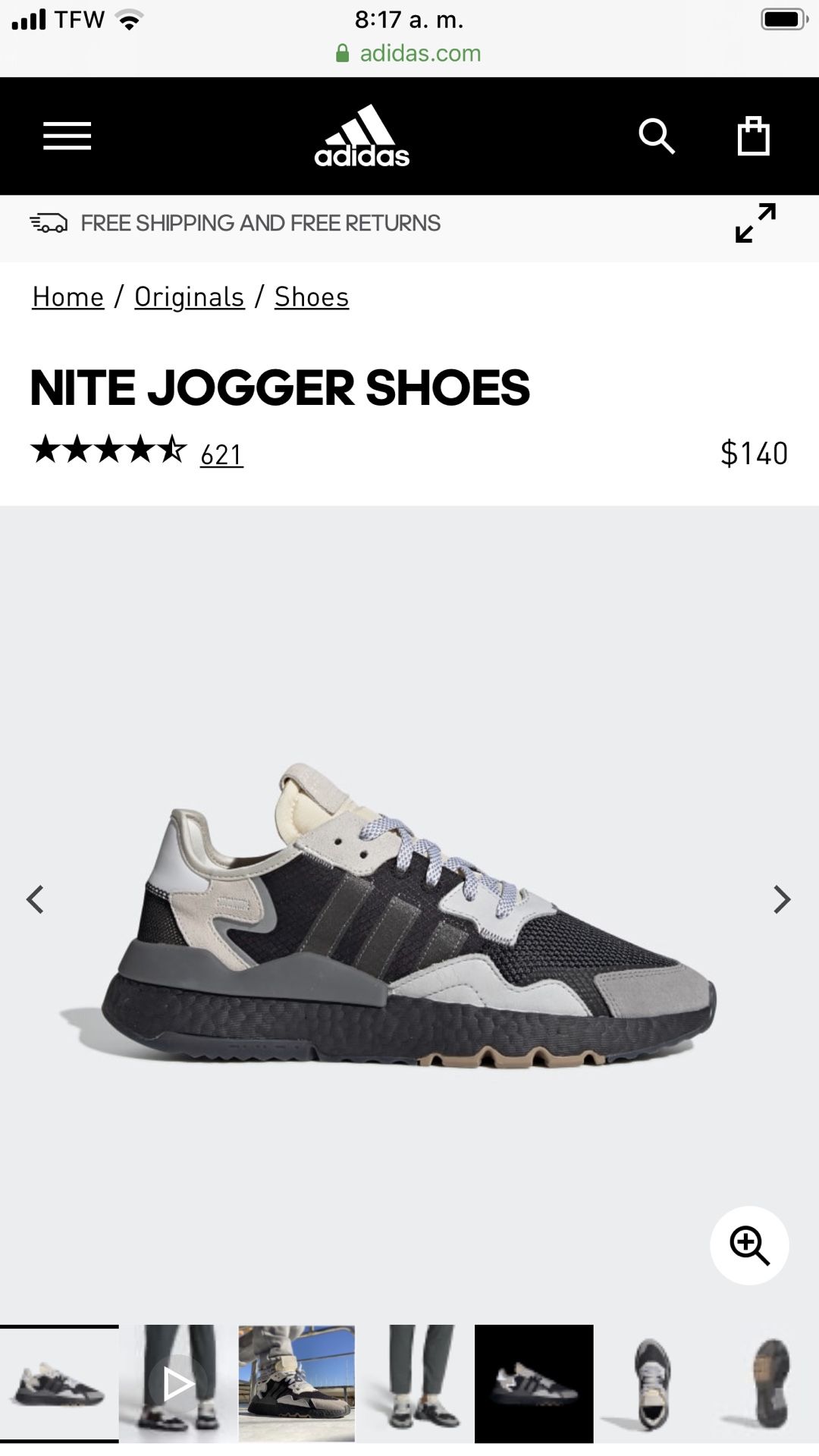 Adidas Nite Jogger size 6 1/2