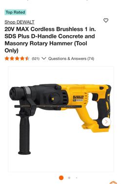 Shop DEWALT 20V MAX Cordless Brushless 1 in. SDS Plus D-Handle Concrete and Masonry Rotary Hammer (Tool Only)