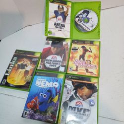 Xbox Original Games $5 Each Finding Nemo , Mvp Baseball 2005,links 2004 ,area Football  ,tiger Woods