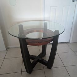 Glass End Table 