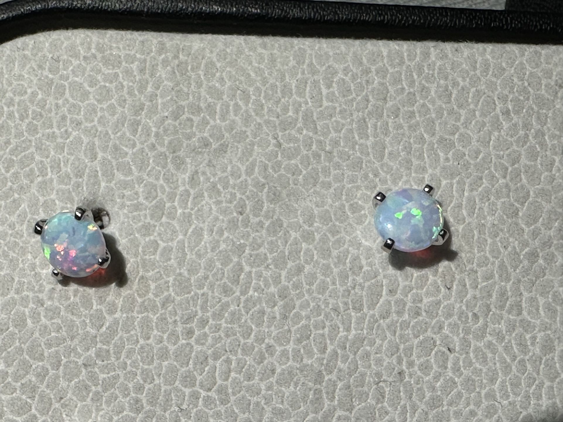 Opal Earrings Size 6mm