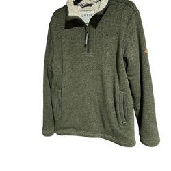 Orvis sherpa fleece lined 1/4 zip pullover