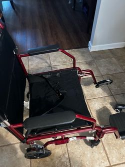 Wheelchair- Drive Medical 19” Seat Width Transport Wheelchair- Lightweight with Footrests