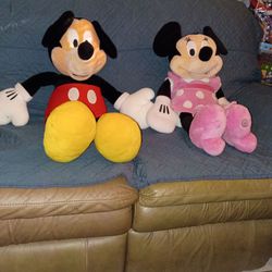 To Disney characters Minnie and Mickey