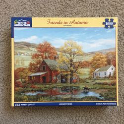 Jigsaw Puzzle FRIENDS IN AUTUMN White Mountain NO MISSING PIECES 