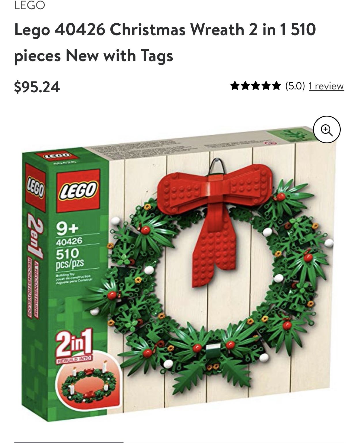 Lego 40426 Christmas Wreath 2 in 1 510 pieces