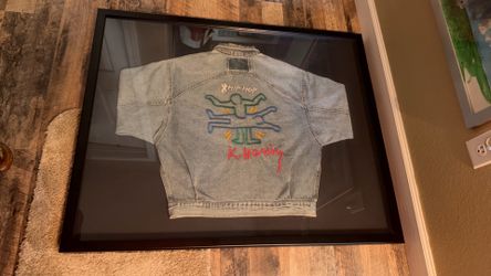Collectible Keith Haring framed denim jacket (Original)