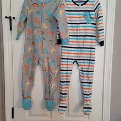 Dinosaur Winter Footie Pajamas - Set Of 2 (Size 4T)