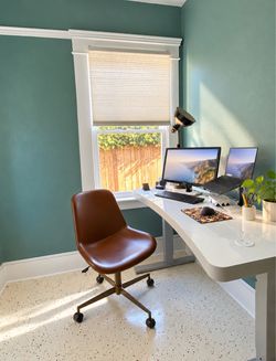 Tresanti Adjustable Height Standing Desk, 47.3"L x 23.7"W x 29.4"- 47"H, White