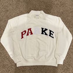 Parke Mockneck Sweater Cream White And USA Colors Women’s L/XL New 