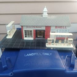 vintage shell station toy set 