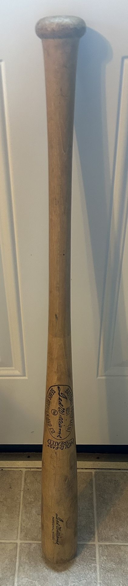 Ted Williams Antique Wooden Baseball Bat