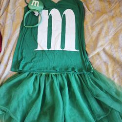 Womens Green M&M Costume 
