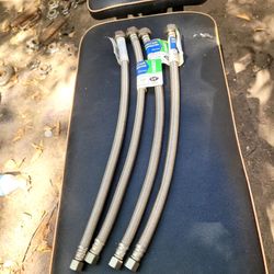 3/8 in. Compression x 1/2 in. FIP x 16 in. Braided Polymer Faucet Supply Line