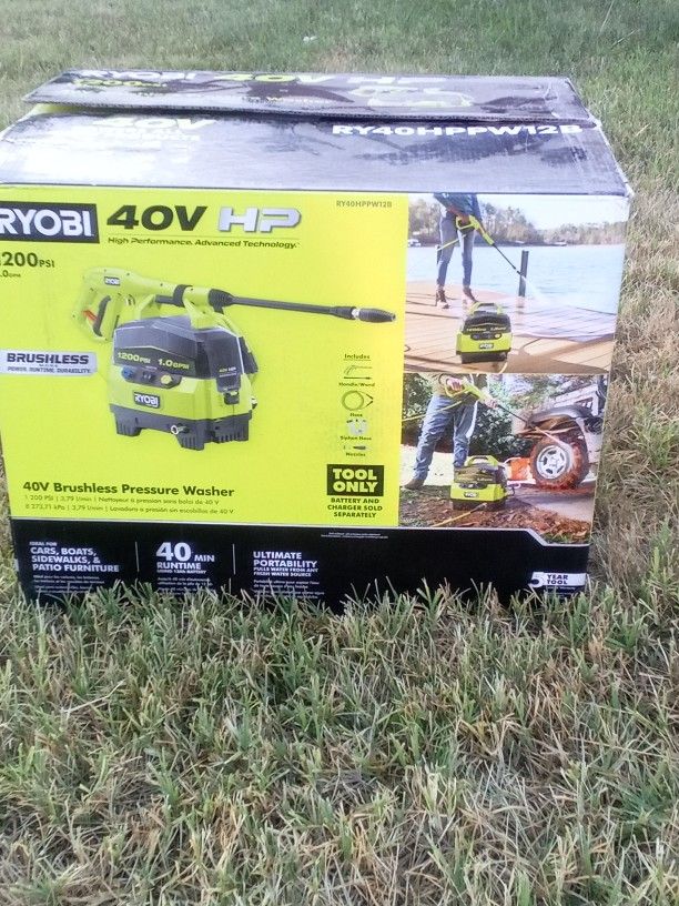 Brand New Ryobi Battery Powered Pressure Washer 1200 PSI TOOL ONLY
