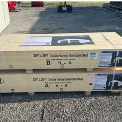 “33x25”Double Garage Steel Barn shed 