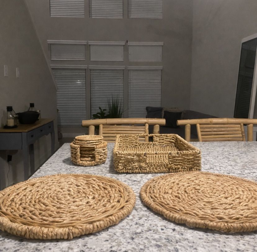 Neutral Woven Dining Bundle 🧺🤍