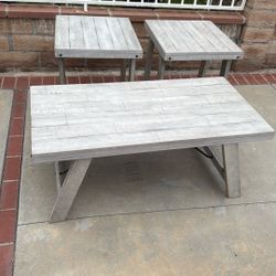 Coffee Table And 2 End Tables 
