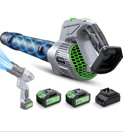 Electric Leaf Blower Cordless, 900,000 RPM, 2 x 4.0Ah Batteries & Charger, Handheld Leaf Blowers for Lawn Care, 5 Speed Mode, Portable Lightweight Gra