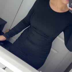 Black Midi Dress Size Large 