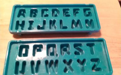 Alphabet ice trays