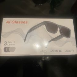 AI video record, live translate, music sun glasses