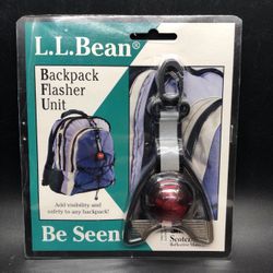 L L Bean Backpack Flasher Unit Lighted Clip Scotchlite Visibility Safety LL Bean