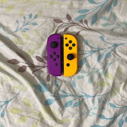 Nintendo Switch Controllers Purple, And Orange