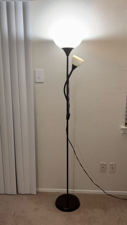 Modern Floor Lamp with Reading Light + Free Extra Bulbs