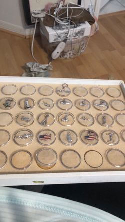 Mixed sterling Silver Charm Collection in Display Tray