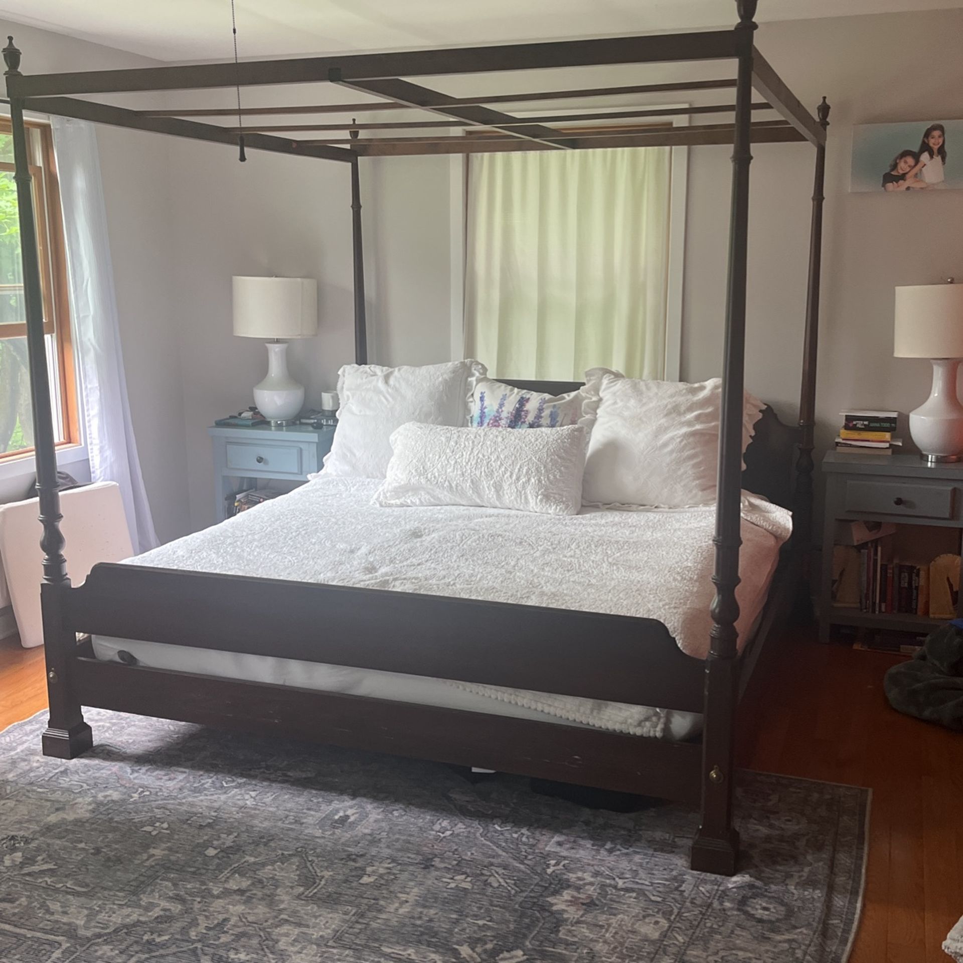 Four Poster King Antique Bed