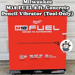 Milwaukee M18 FUEL 18V Cordless 8 ft. Concrete Pencil Vibrator (Tool-Only)