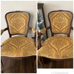 Set of 2 Vintage Accent Armchairs 