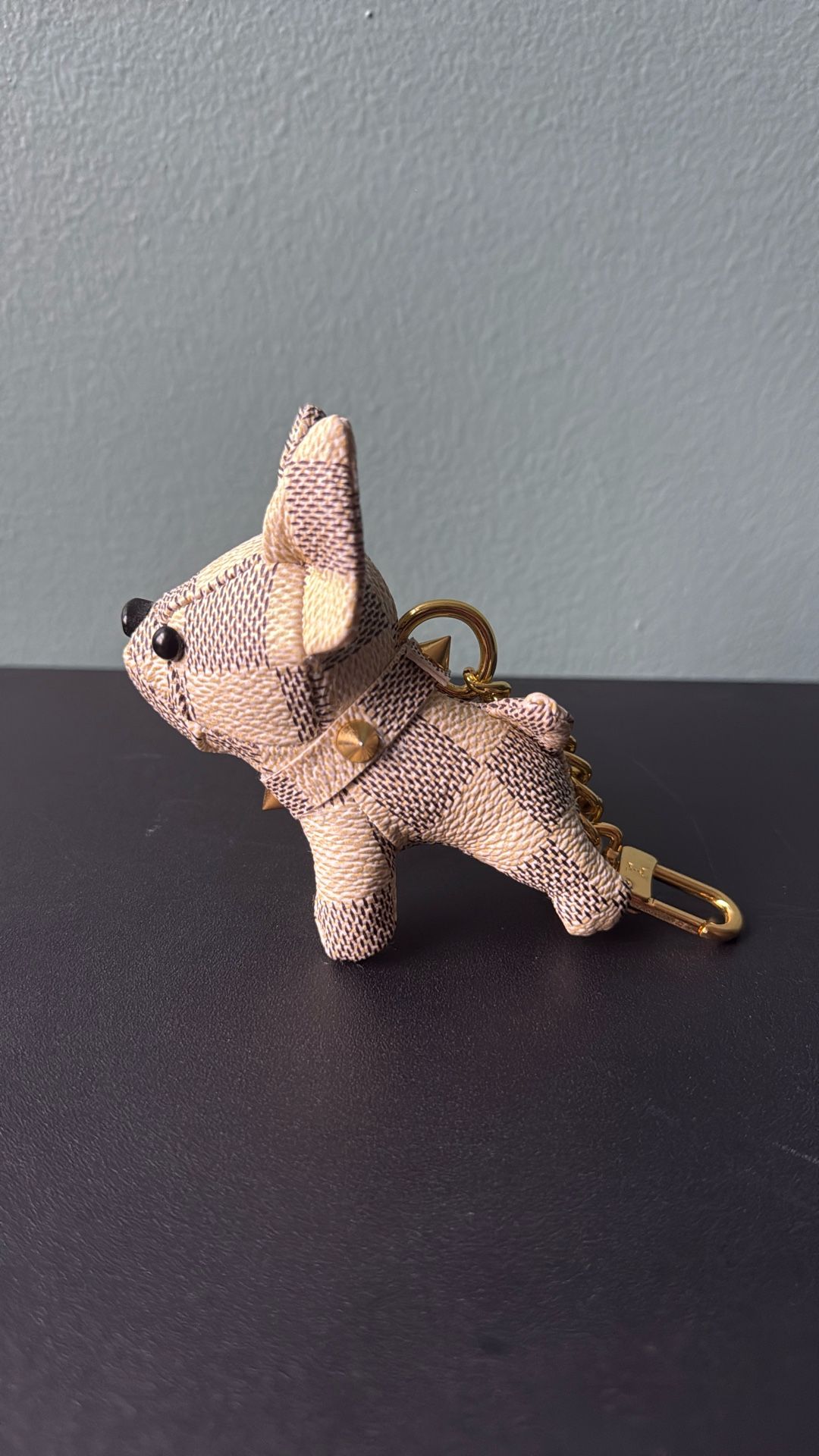 LOUIS VUITTON French Bulldog Keychain