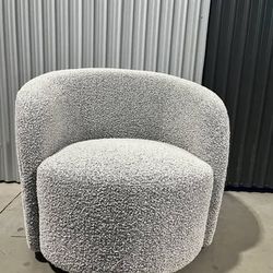 (Brand new, price for 1) 34 in. Upholstered Swivel Barrel Armchair 32.7'' D X 34'' W X 28.5'' H