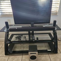 tv samsung 32" y hometheater vizio