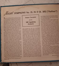 MOZART SYMPHONY NO.35 IN ( K.385) ( Haffner)